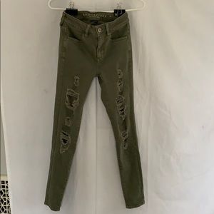 Olive green American Eagle Jeans